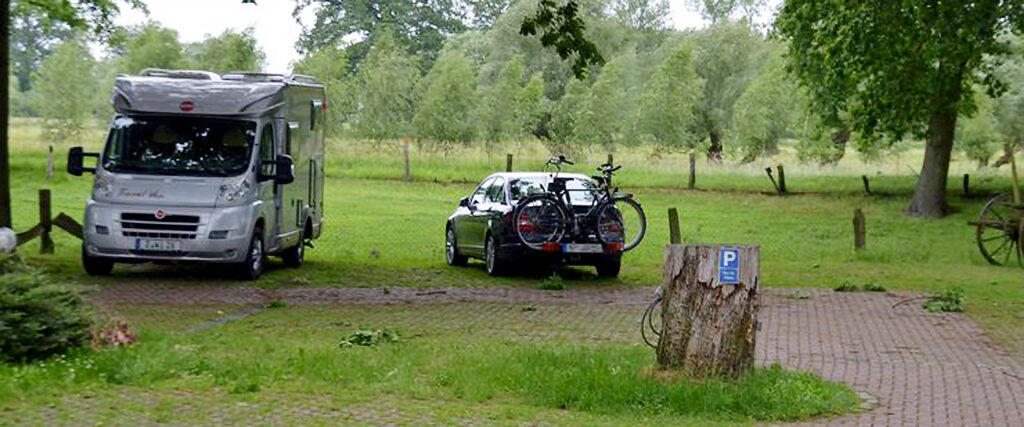 Old farm on the Elbe dike in Lenzerwische