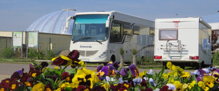 Motorhome parking space at the Kristall-Therme in Bad Wilsnack